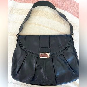 Alfani black leather hobo handbag